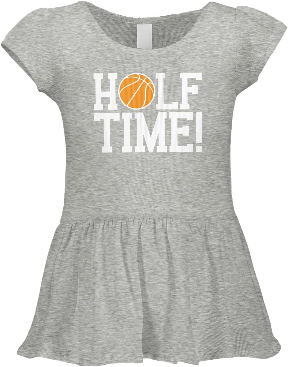 Tcombo Halftime! - Basketball Half Birthday Infant/Toddler Baby Rib Dress