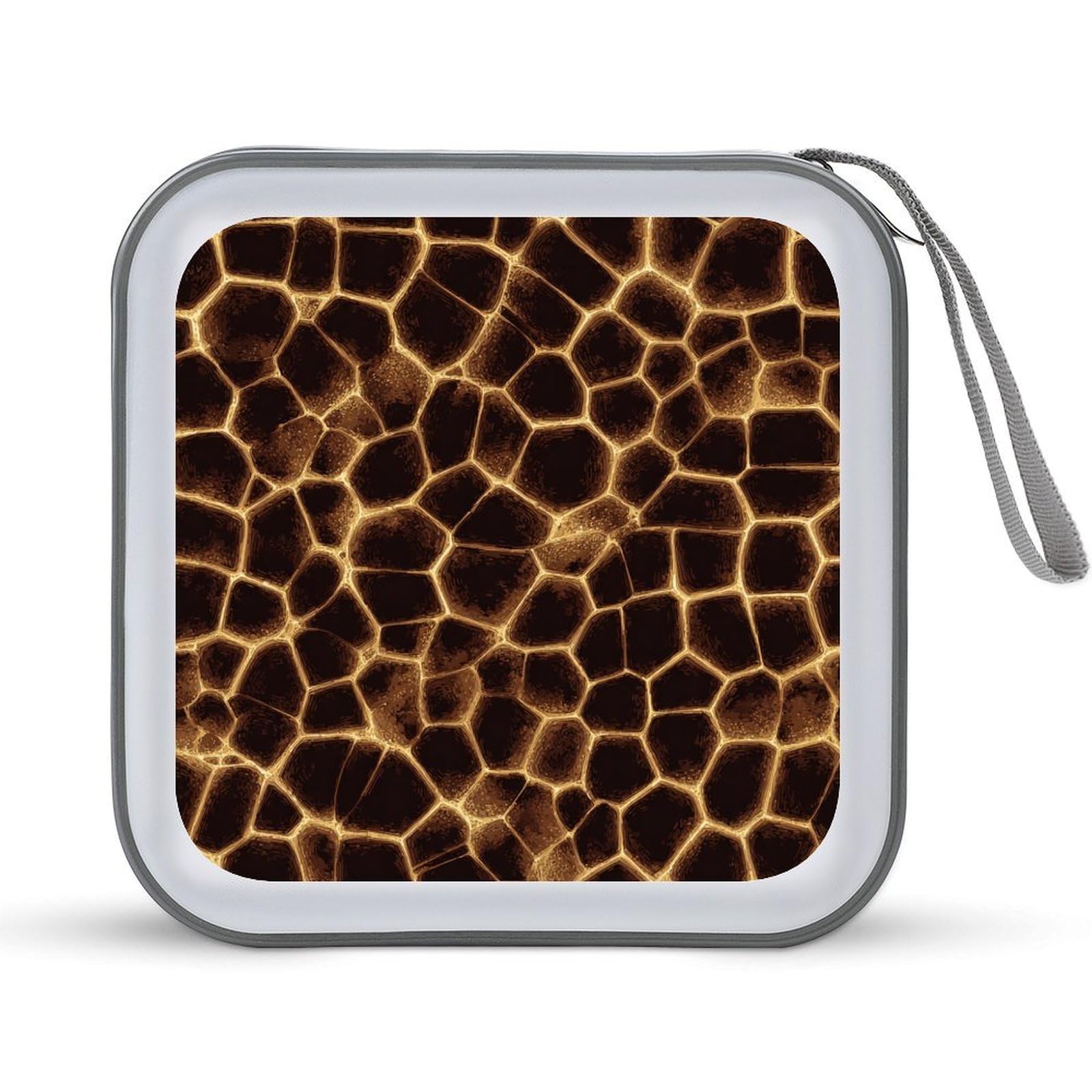 Jubonexis Tortoise Shell Brown CD Case DVD Storage Case Portable for Car Home Travel