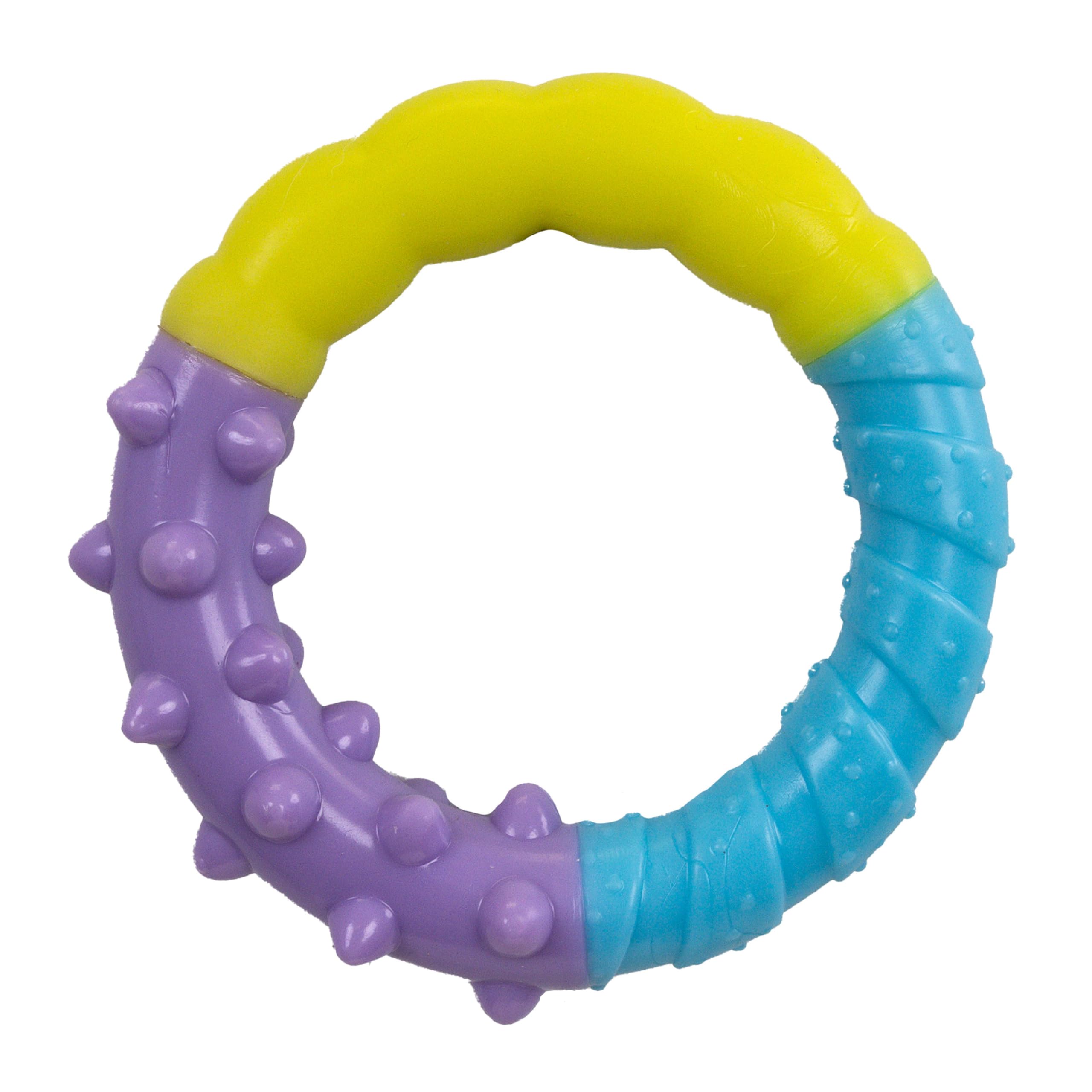 Grow-with-Me Ring Dental Dog Chew Toy, Bounces & Floats, 4.7" | Helps Keep Teeth Clean, Massages Gums, Soothing Teething Support, Indoor Outdoor, Moderate Chewers, Small Dogs & Puppies