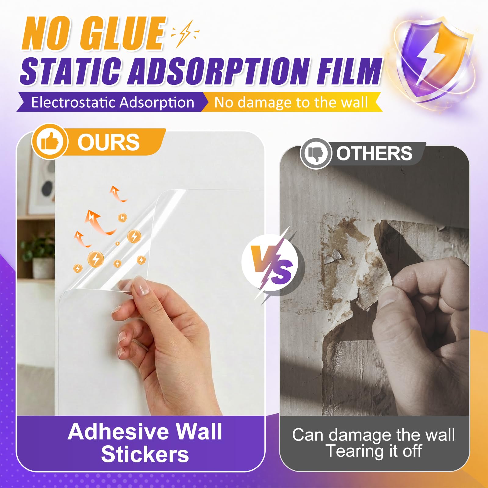 Clear Wall Protector - Static Cling Film -2 Clear Wall Protector - Static Cling Film -2