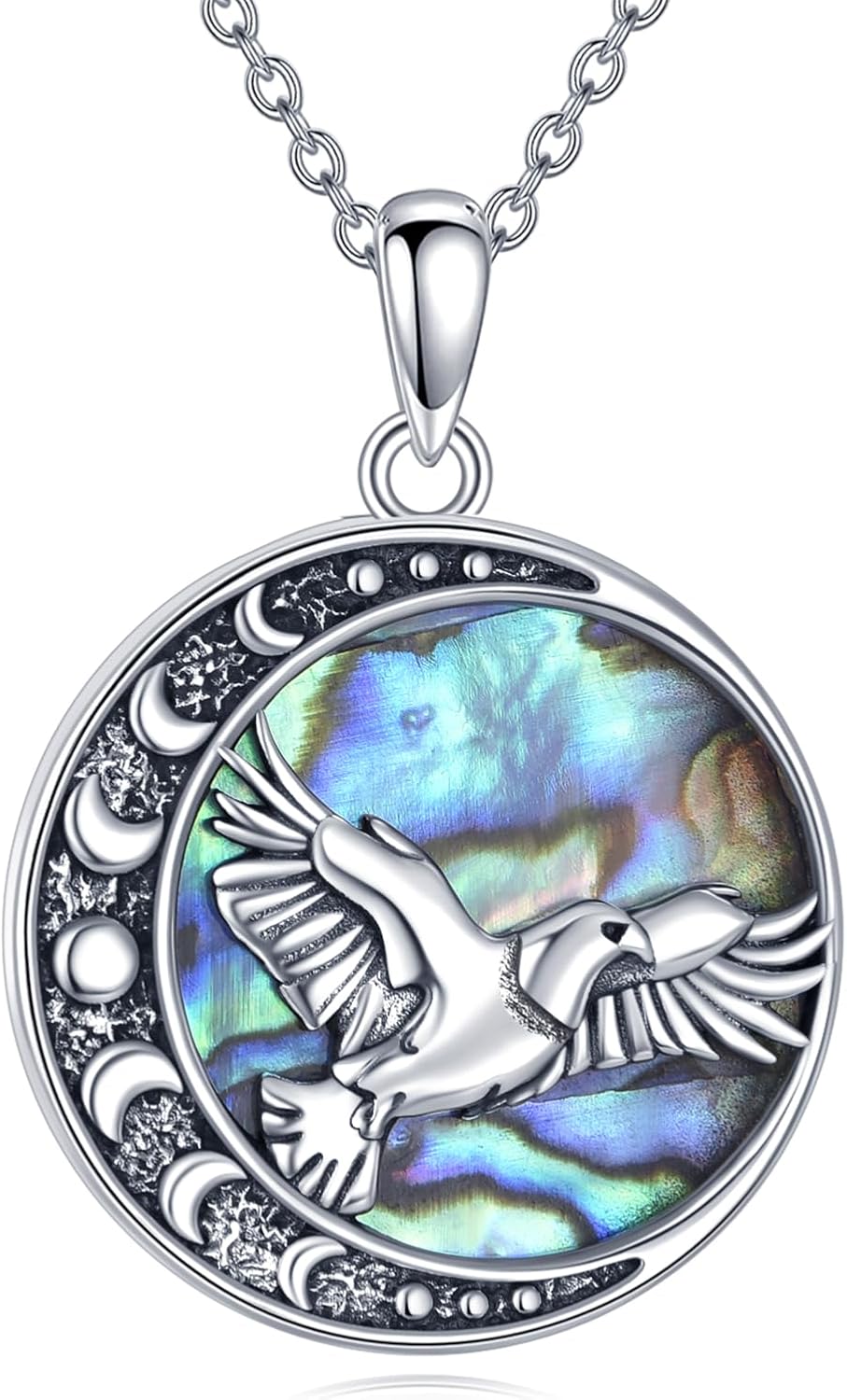 Eagle Necklace S925 Sterling Silver Hawk Pendant Bird Animal Jewelry Gifts for Men Women