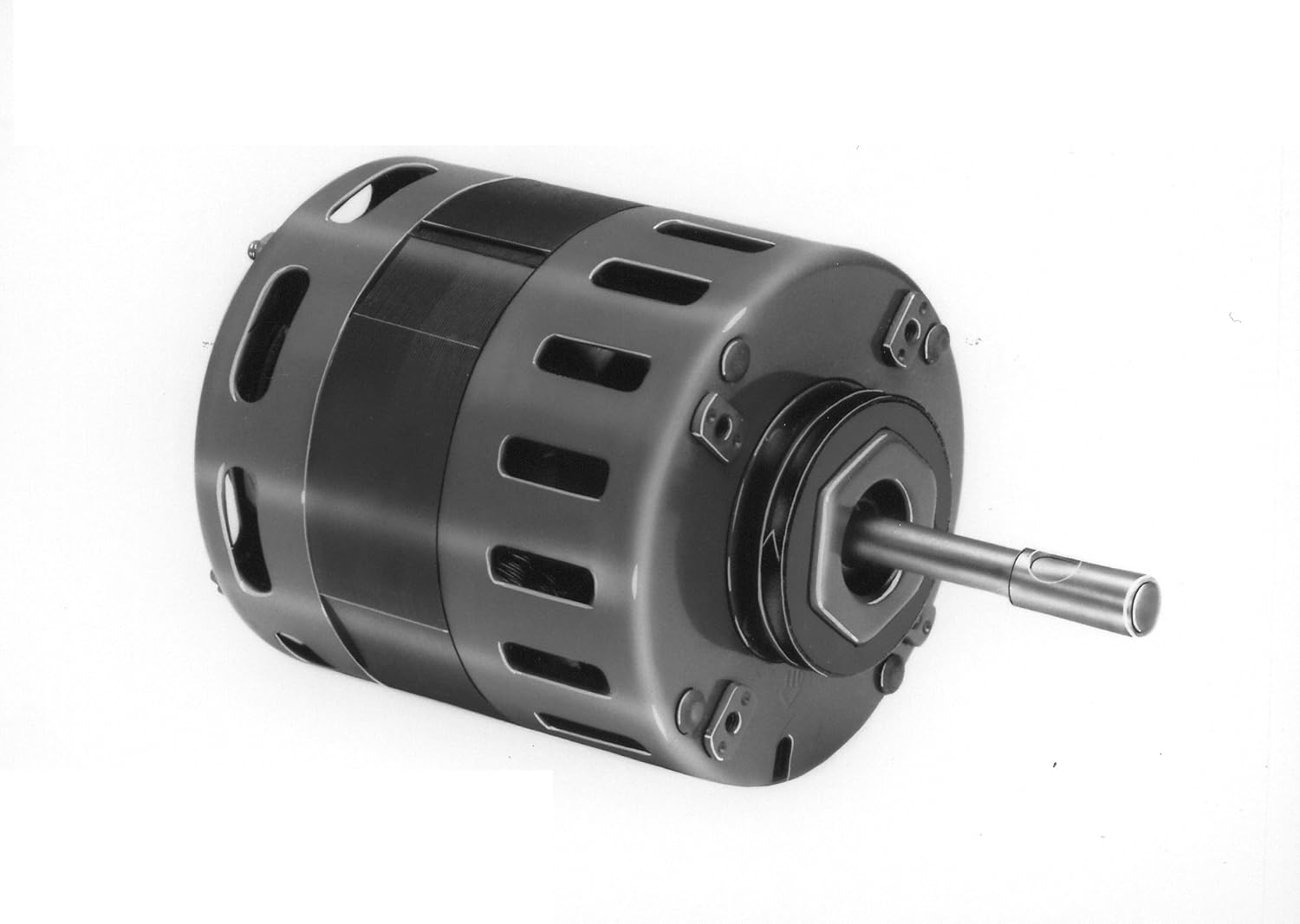 Fasco D482 4.4 Frame Open Ventilation Shaded Pole Refrigeration Fan Motor with Sleeve Bearing, 1/15 HP, 1550rpm, 115/208-230V, 60Hz, 3.2-1.6 amps, CW Rotation