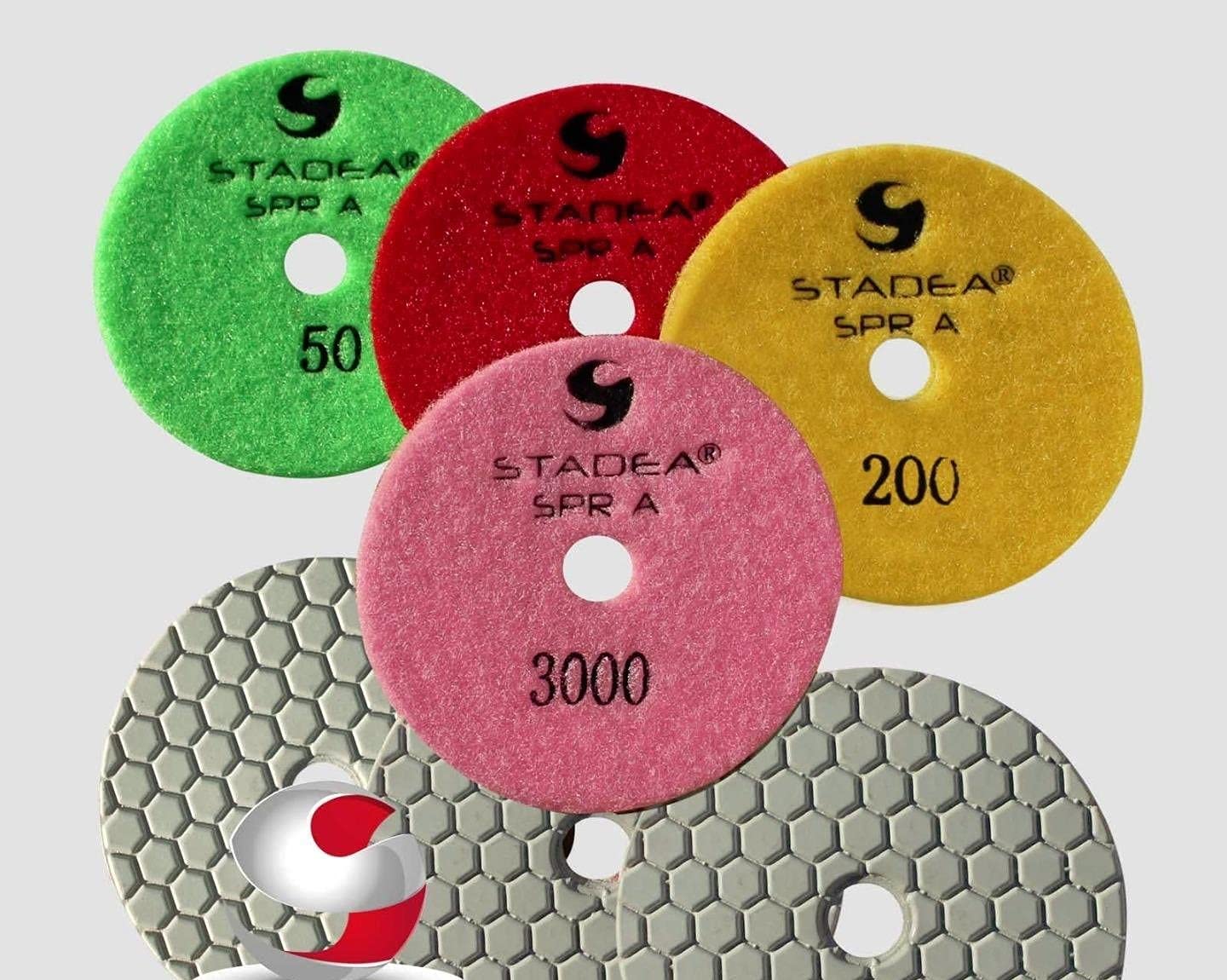 Stadea PPD155K Diamond Polishing Pad Dry 3" - Concrete Granite Stone Glass Polishing Grit 100