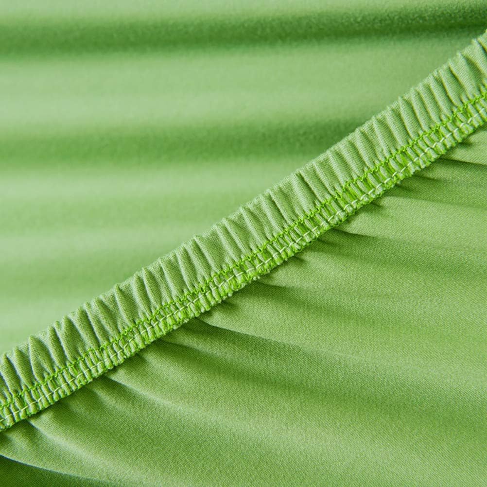 Solid Color Elastic Armless Folding Sofa Slipcover, Soft Spandex One Piece Sleeper Bed Covers, Decorative Stain Dust Proof Futon Wrap Yellow 195-225cm/76-88