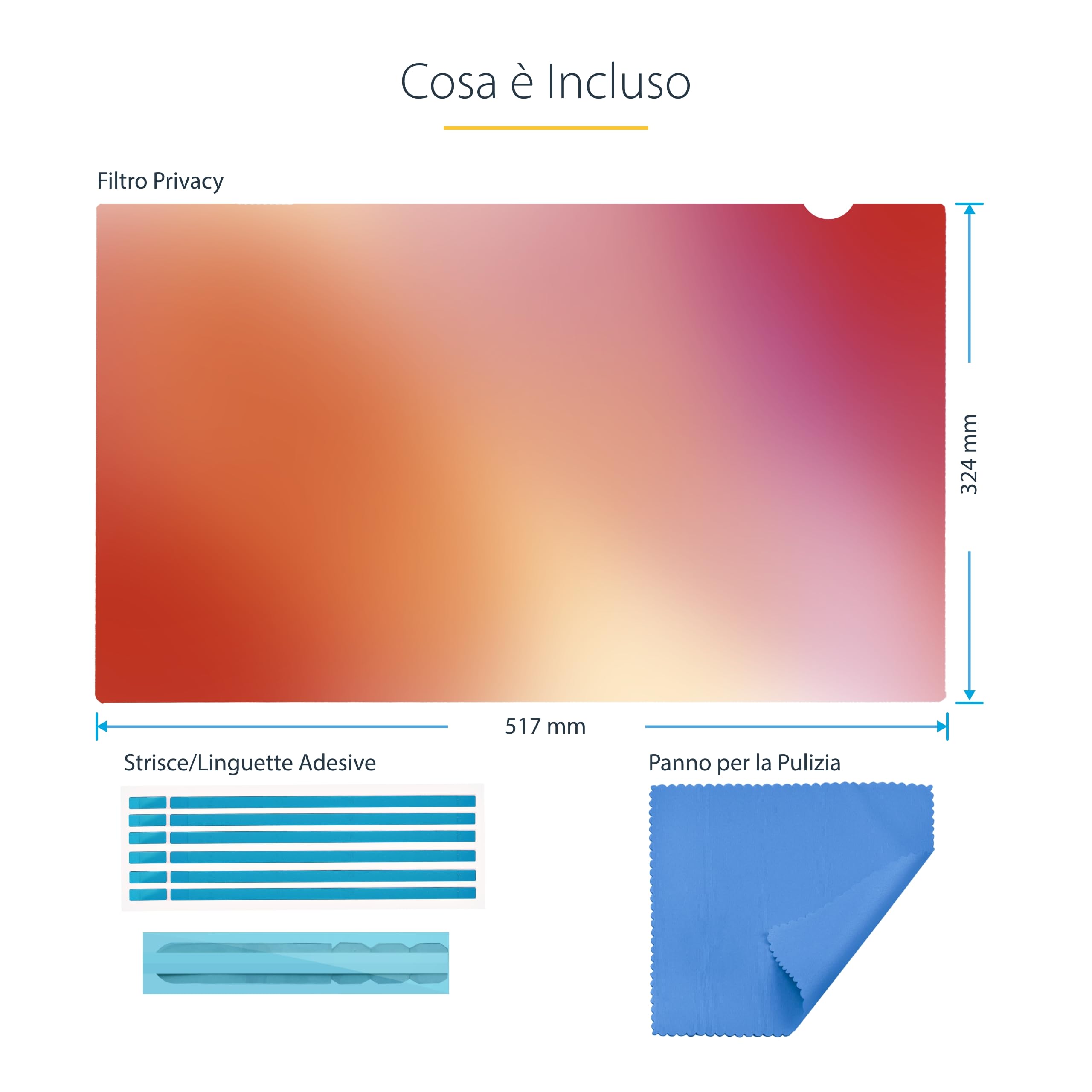 StarTech Filtro Privacy Oro Reversibile Rimovibile per Monitor 24" 16:10 | Protegge i Dati Sensibili, Facile da Installare e Rimuovere