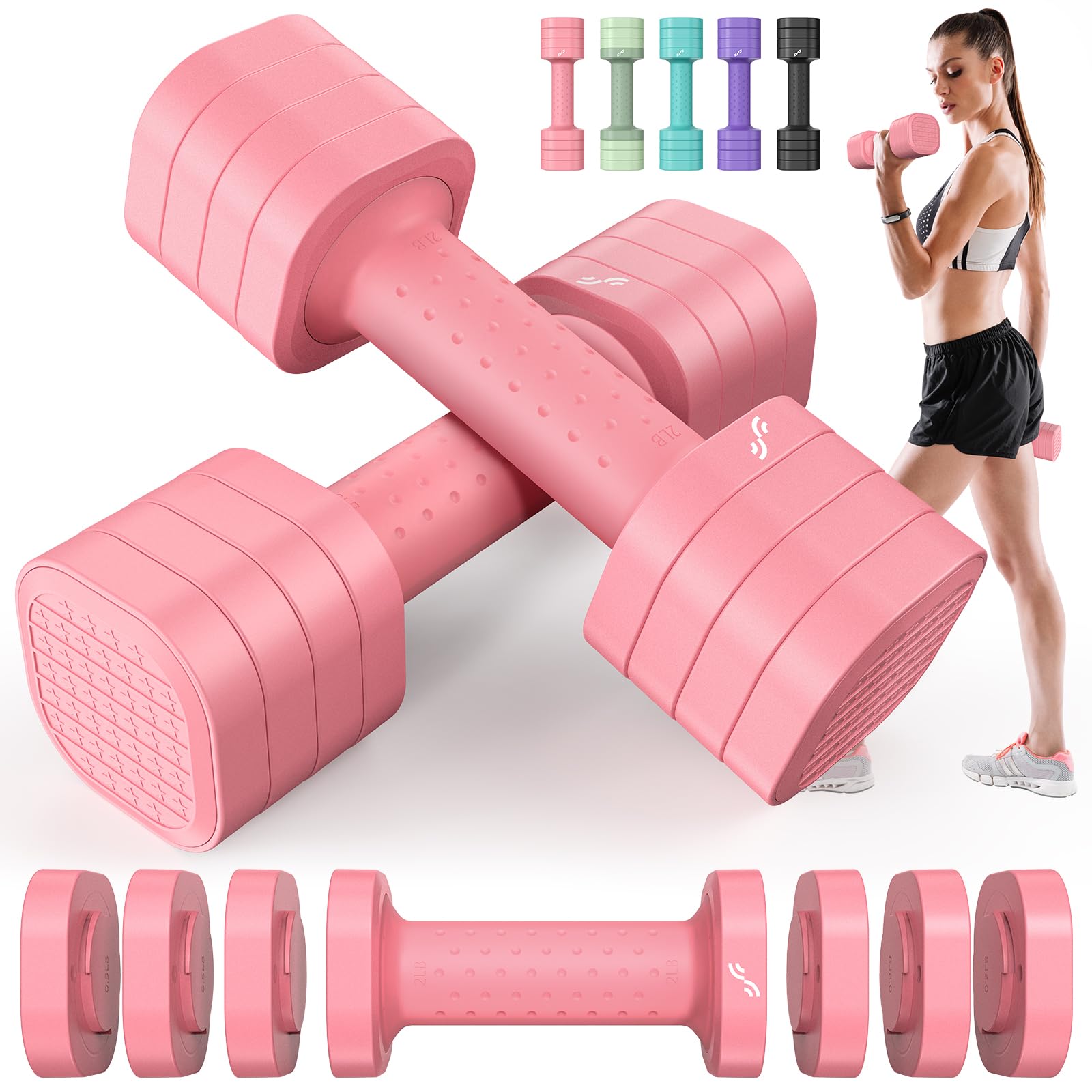 Halter Paino - Korte halter - Verstelbare halter - 11 niveaus, 1,5 tot 12,5 kg