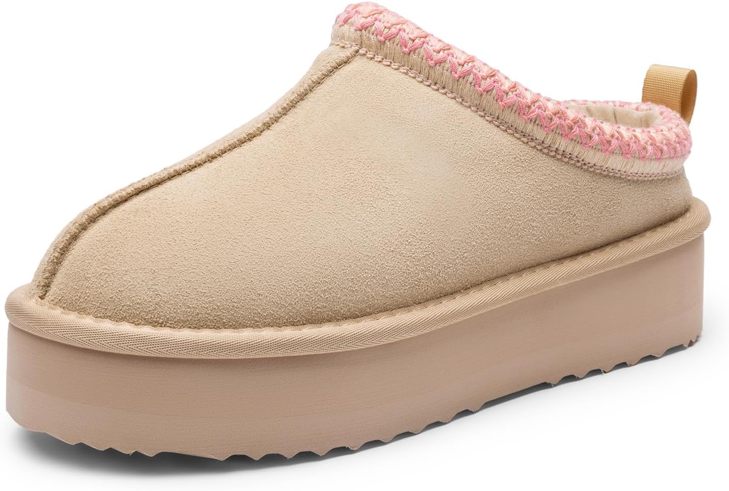 DREAM PAIRS Women's Slippers for Women Genuine Suede Platform Slip-on Warm Slippers Winter Fluffy Warm Comfy Furry Shoes for Outdoor Indoor FuzzyEasy