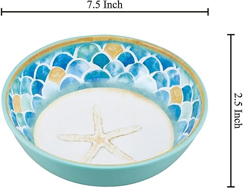 Miniatura 3 de UP ware - Juego de cuencos redondos de melamina de sirena, para pasta, arroz, sopa y ensalada, sin BPA, aptos para lavavajillas, a prueba de