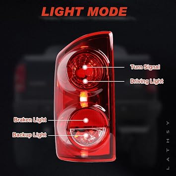 Tail Lights Compatible With 2007-2009 Dodge Ram 1500 Left and Right Side | Ram 2500 3500,a pair for taillights,Rear lights,Replace 55277303AC 5277302AC