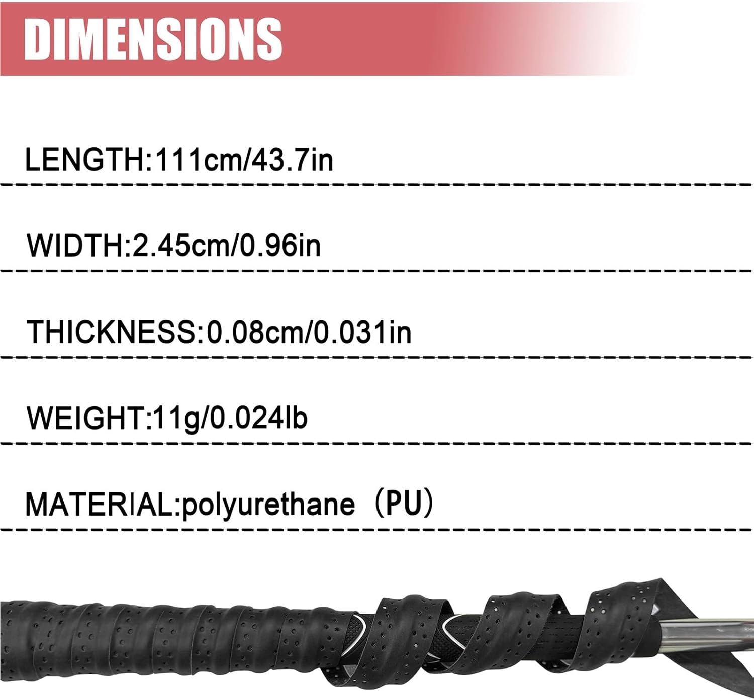 golf grip wrap 6 Pcs Non-Slip PU Golf Club Grip Wrap | Sweat-Proof & Quick Replacement | Universal Fit For All Clubs