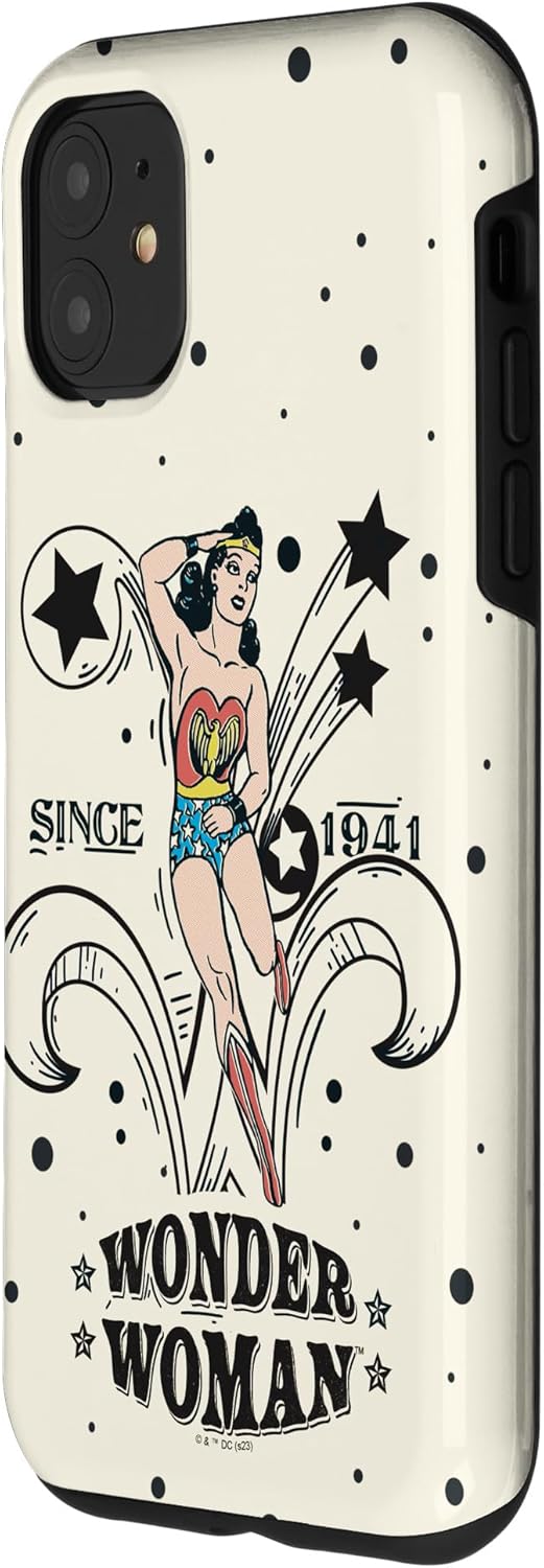 iPhone 11 DC Comics Wonder Woman Since 1941 Retro Stars Case