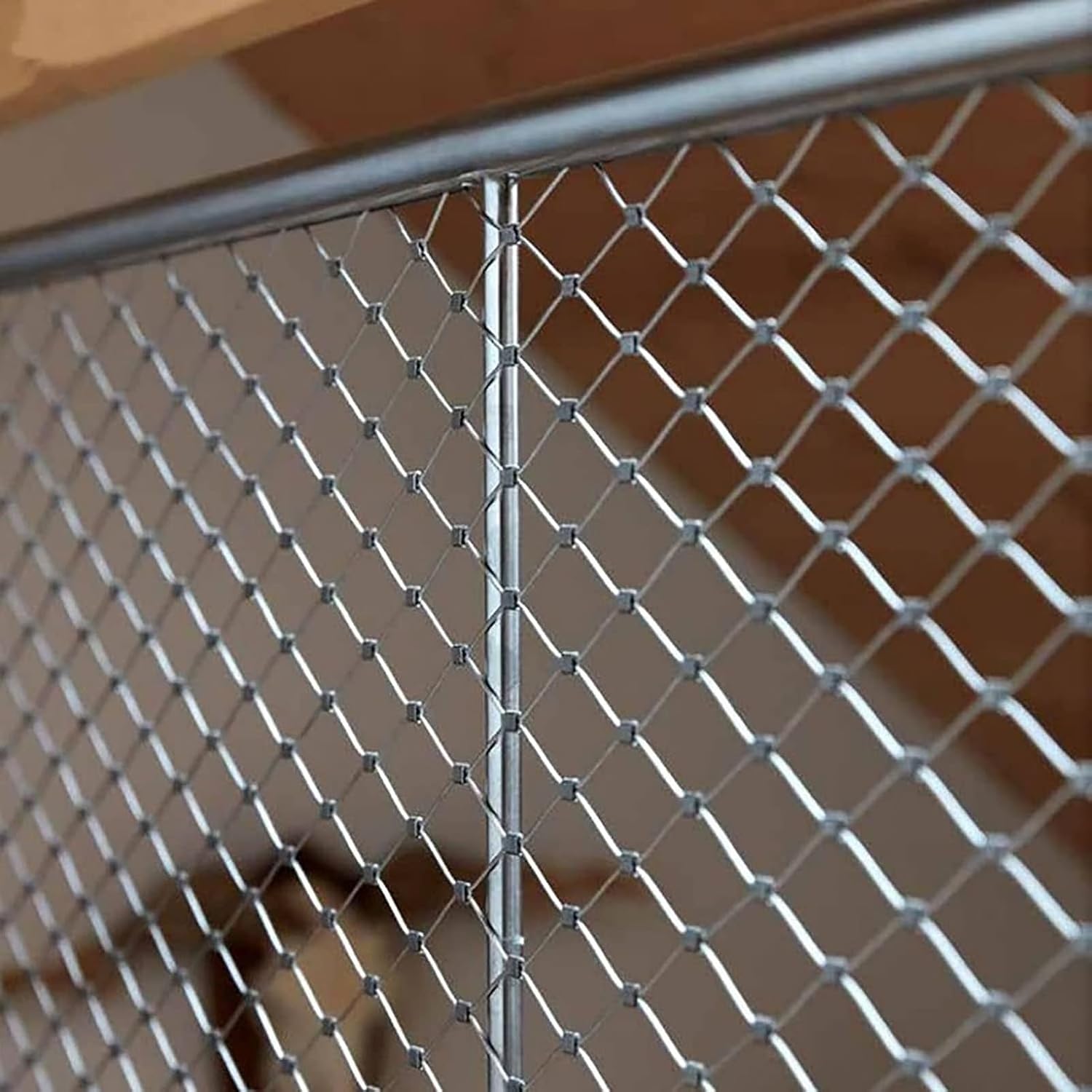 304 Stainless Steel Safety Net for Chicken Coop Balcony & Stairs - Woven Rope Protection Mesh (10cm Mesh Size 1x4m) - Ideal for Pet & Child Safety