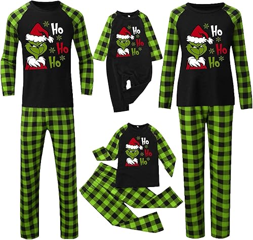 Miniatura 2 de Ogiraw Pijamas de Navidad familiares a juego, conjuntos familiares a juego, pijamas de Navidad de satén, ropa de dormir para la familia