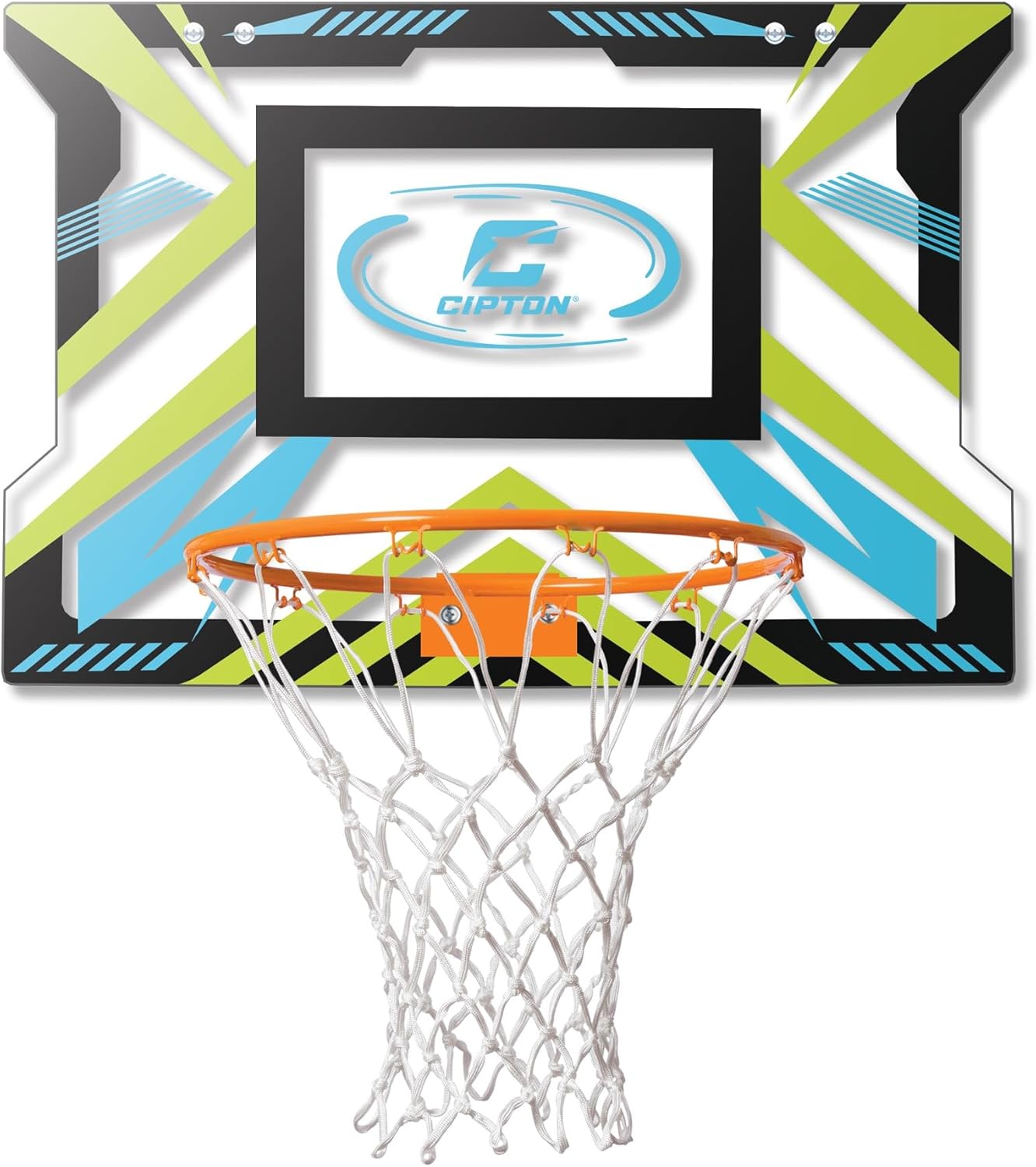 Cipton Silent Mini Basketball Hoop Set – Indoor Over-the-Door Hoop with Noise-Reducing Acrylic Backboard & Soft Mini Basketball, Quiet Play for Kids & Adults