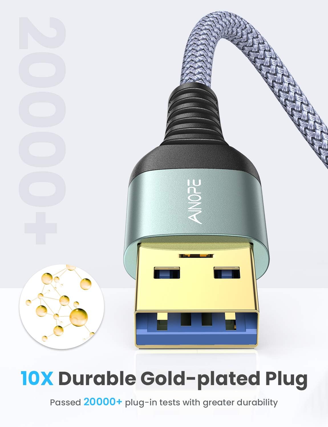 Tесh Dеаlѕ 🔥 2 Pack AINOPE USB 3.0 Extension Cable Type A Male to Female Extension Cord 10FT Durable Braided Material Fast Data Transfer Compatible with USB Keyboard,Mouse,Flash Drive, Hard Drive,Printer Exсluѕіvе Dіѕсоunt 70% Prісе 2 Pack AINOPE USB 3.0 Extension Cable Type A Male to Female Extension Cord 10FT Durable Braided Material Fast Data Transfer Compatible with USB Keyboard,Mouse,Flash Drive, Hard Drive,Printer