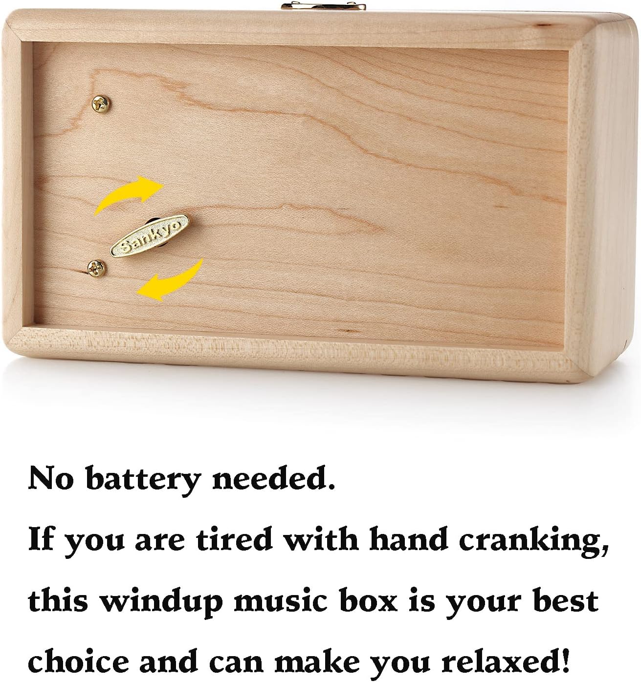 SOFTALK Vintage Jewelry Box Wind Up Musical Boxs Case for Gifts for Christmas Birthday and Valentine's Day (Maple Wood, Tune : Anastasia-Once upon a december)