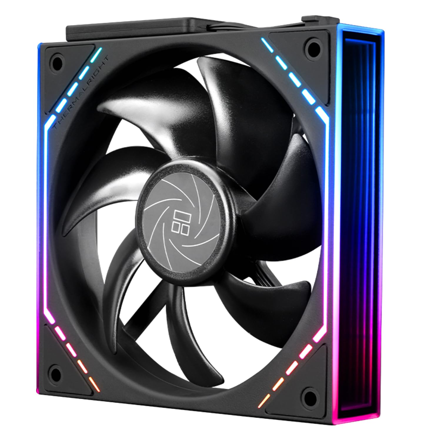 Thermalright TL-M12Q - Ventola silenziosa, 120 mm, funzione PWM, effetti di luce Infinity Mirror ARGB, nuovo modulo Power Chip semplifica la gestione del cablaggio
