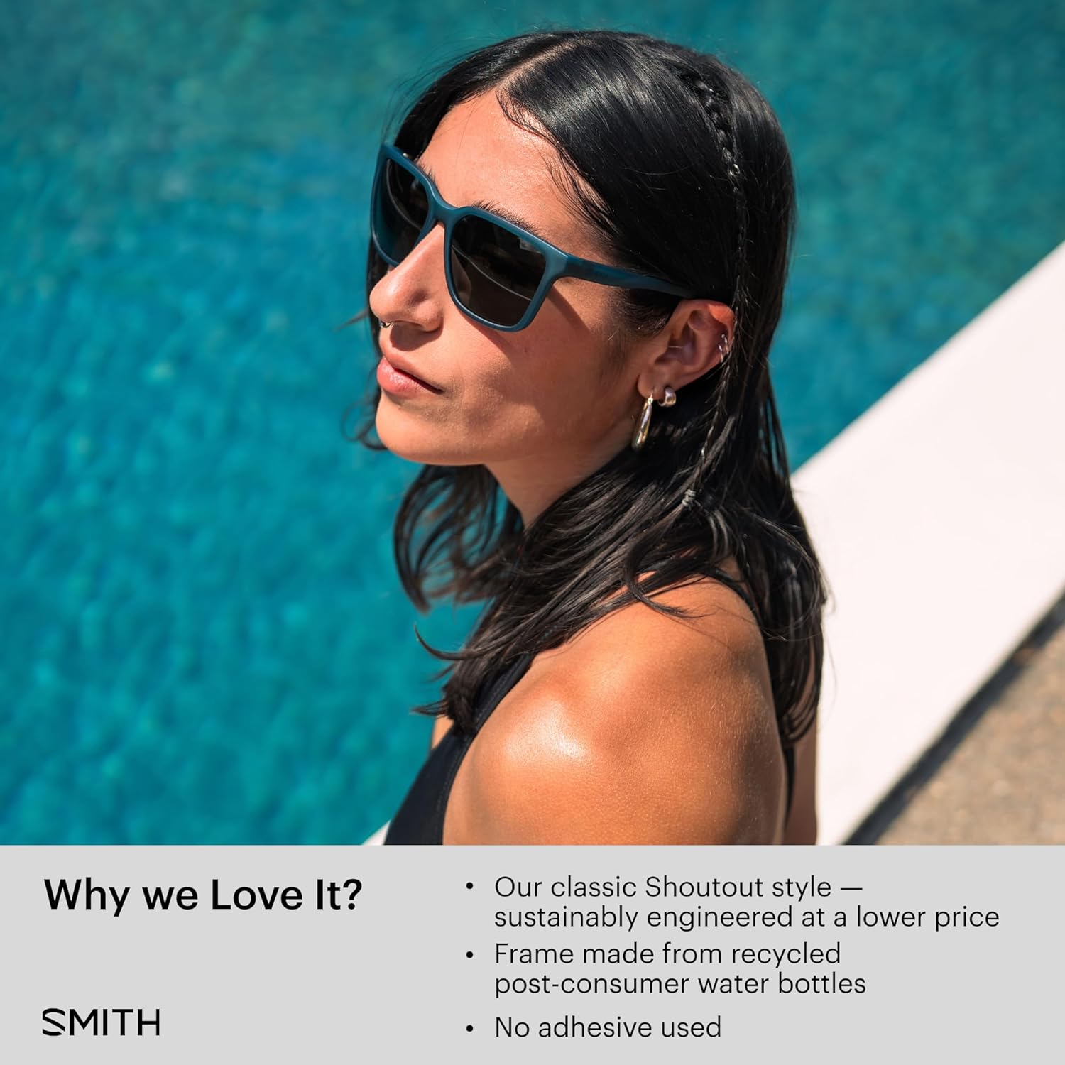 SMITH Shoutout Core Sunglasses with Polarized Lenses – Mens & Womens Performance Sunglasses for Active Days, Sports & Running