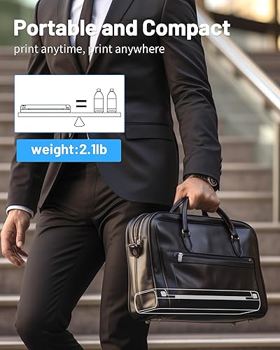 Miniatura 3 de Itari Impresora portátil inalámbrica para viajes, nueva M08F-Letter Bluetooth Impresora móvil compatible con 8.5 x 11 pulgadas, letra de EE. UU.,