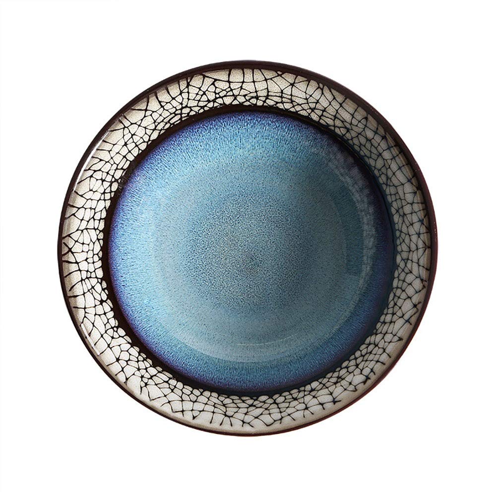 Zestaw 2 misek do sałatki, japońska kreatywna ceramiczna miska do sałatki owocowej, płytki otwór, domowa miska do ramenu,