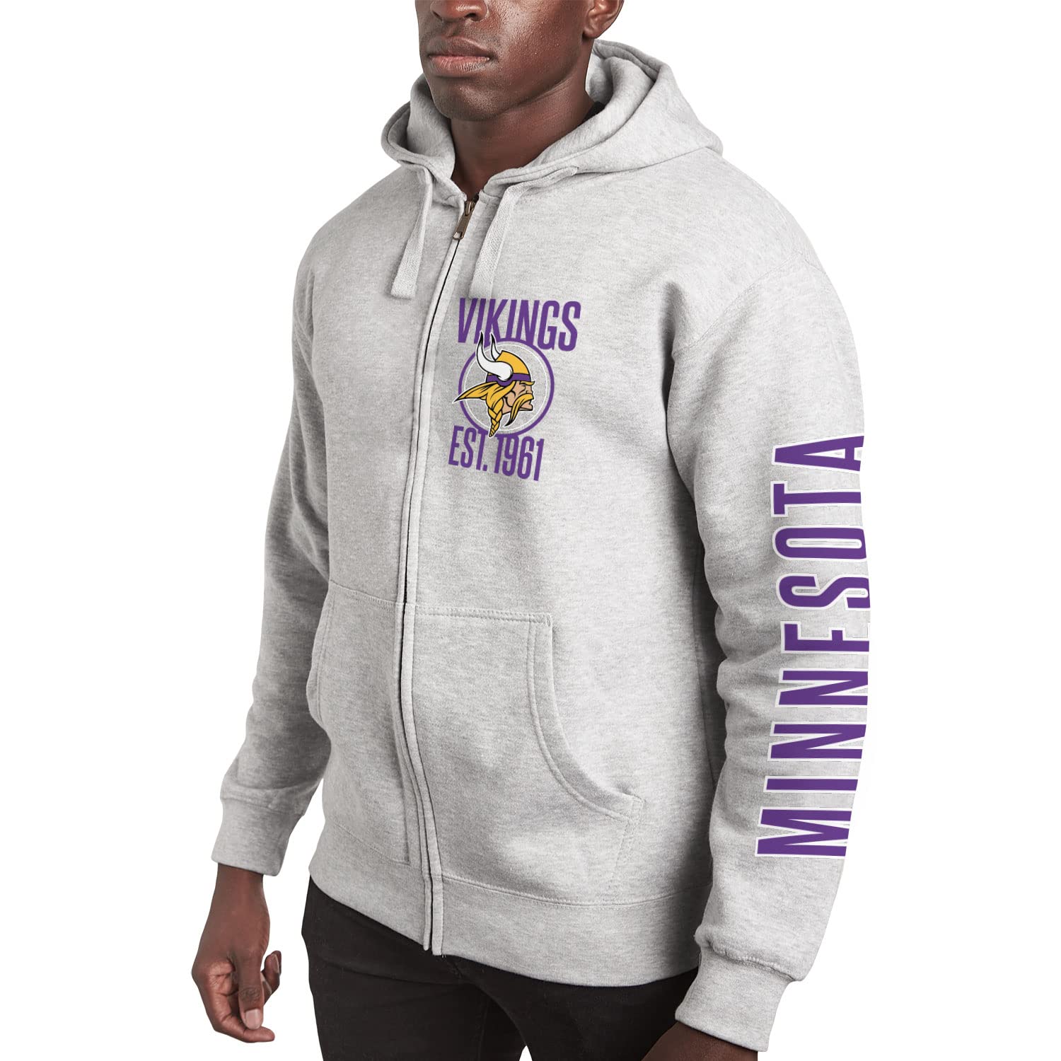 Junk Food Unisex NFL MVP Zip Hoodie Sweatshirt Kapuzenpullover