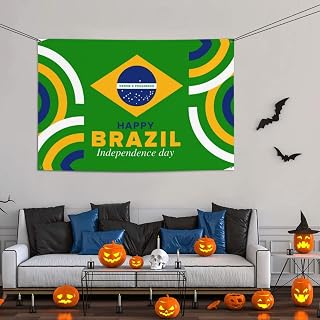 Brazil Independence Day Backdrop Banner Outdoor Hanging Sign Decorations Photography Background 47 * 71 Inches Party Decor Supplies