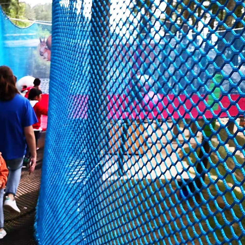 Playground Climbing Net, Blue Anti-Fall Protection Rope Net, Physical Training Decorative Cargo Net, Obstacle Cargo Net and Tree House Accessories