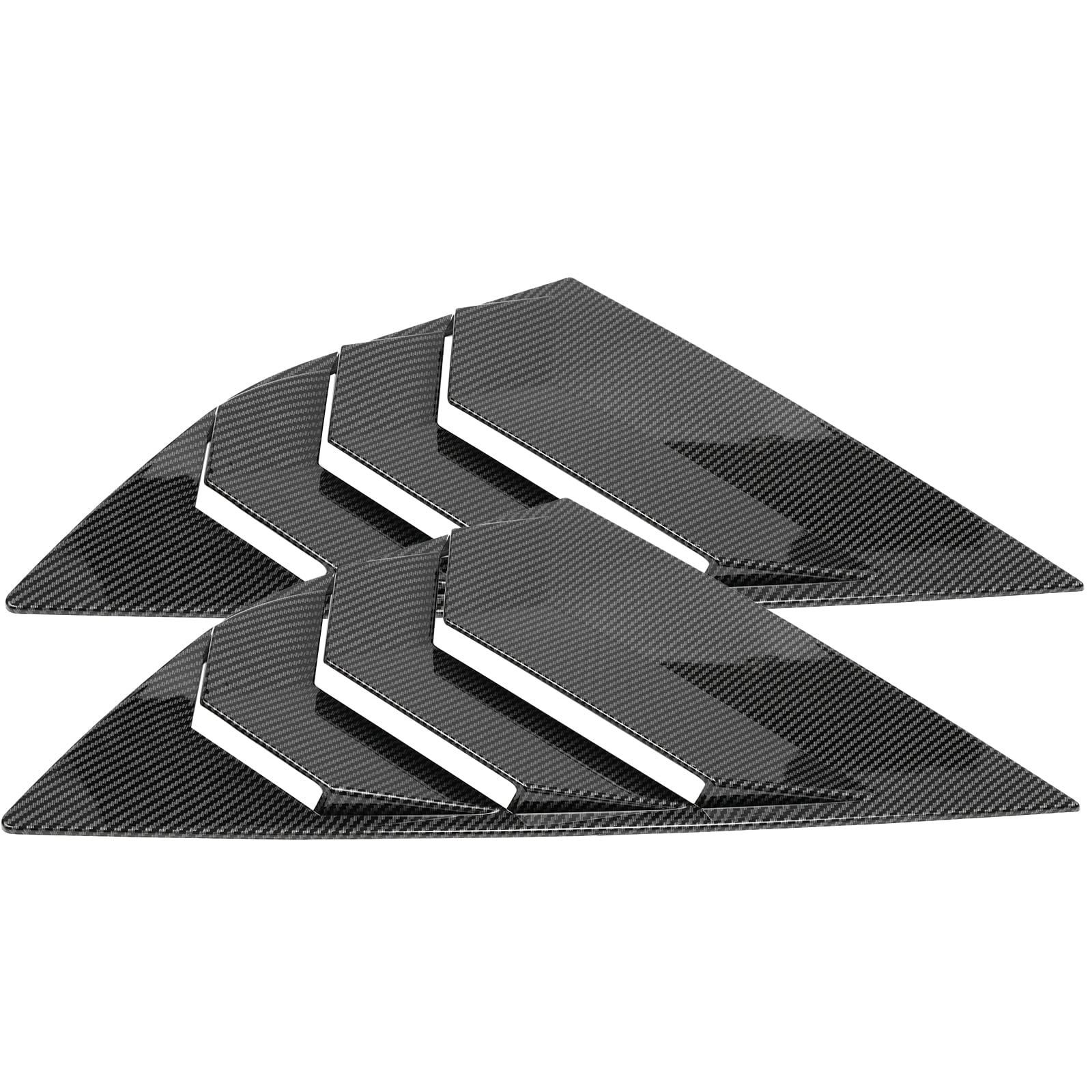AUTOXBERT 2x Carbon Fiber Rear Window Louvers Vent Trim For Ford Focus ST RS MK3 12-18, Provide some privacy and additional shade for your car exterior.