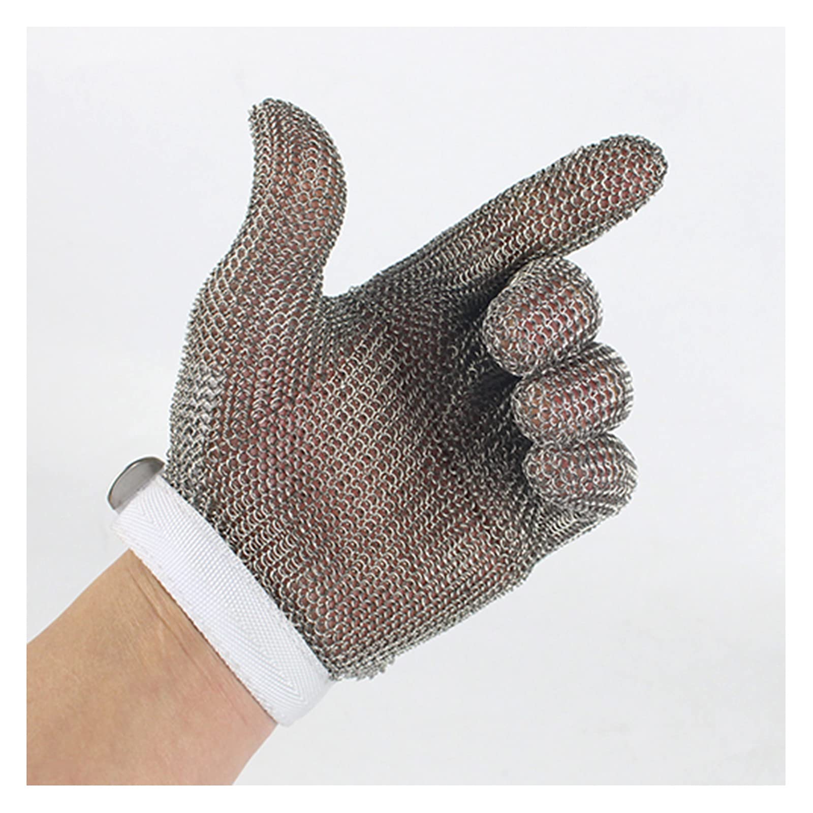 Gartenhandschuhe Arbeitshandschuhe Für Die Gartenarbeit, Grade 9 Schutzedelstahldraht Handschuhe, Schnitt- Und Stichsichere Schutzhandschuhe, Zum Schneiden Von Fleisch, Angeln (Size : M)