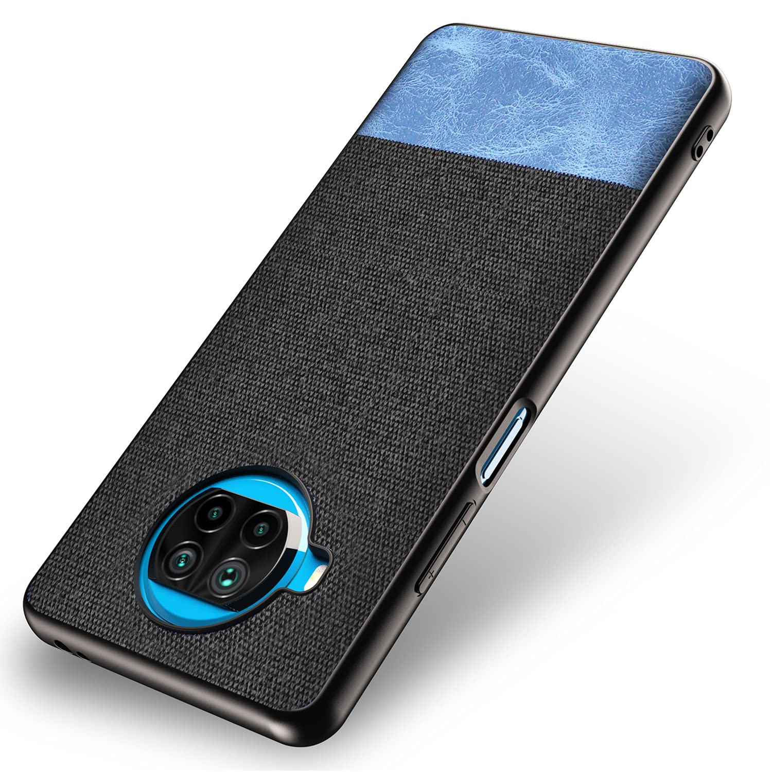 Kapa Soft Fabric & Leather Hybrid for Xiaomi Mi 10i Back Cover, Shockproof Protection Slim Hard Back Case (Black, Blue) (B095CLLSPY) Amazon Price History, Amazon Price Tracker