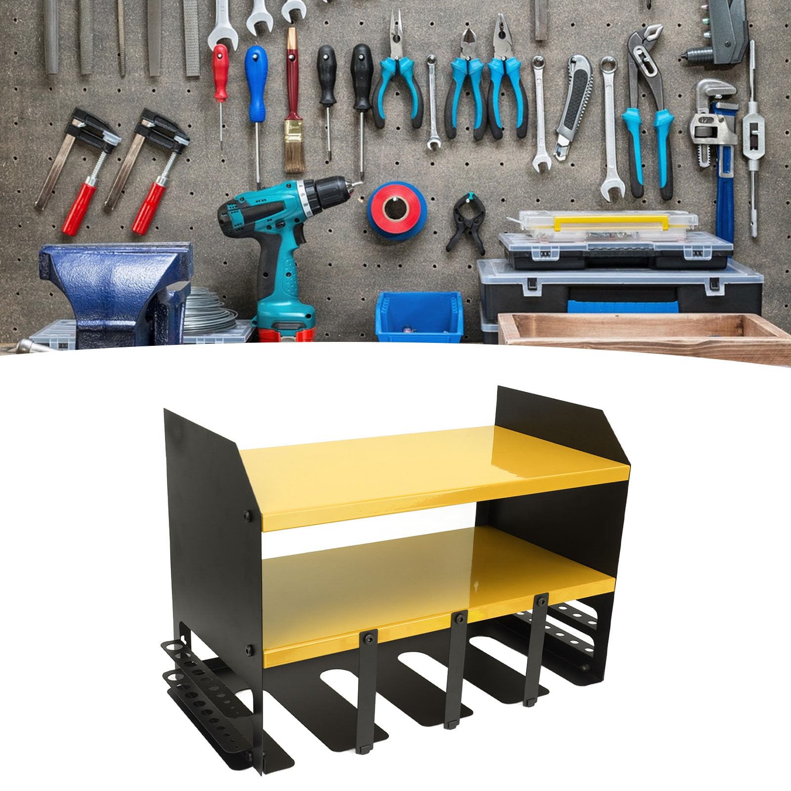 Organizer na Elektronarzędzia, Półka na Elektronarzędzia, Precyzyjny Uchwyt ścienny do Magazynu (BLUE) (BLACK) (czerwony) (YELLOW)