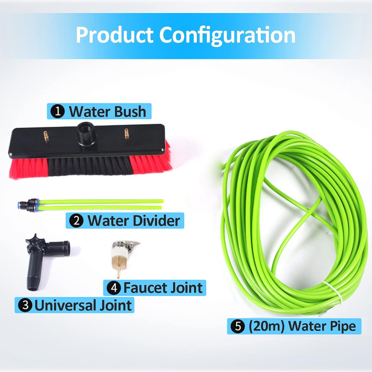 Telescopic Water Fed Pole Window Cleaning System - Efficient Solar Panel & Tall Glass Cleaning Kit, Outdoor Cleaning Tool for Streak-Free Shine