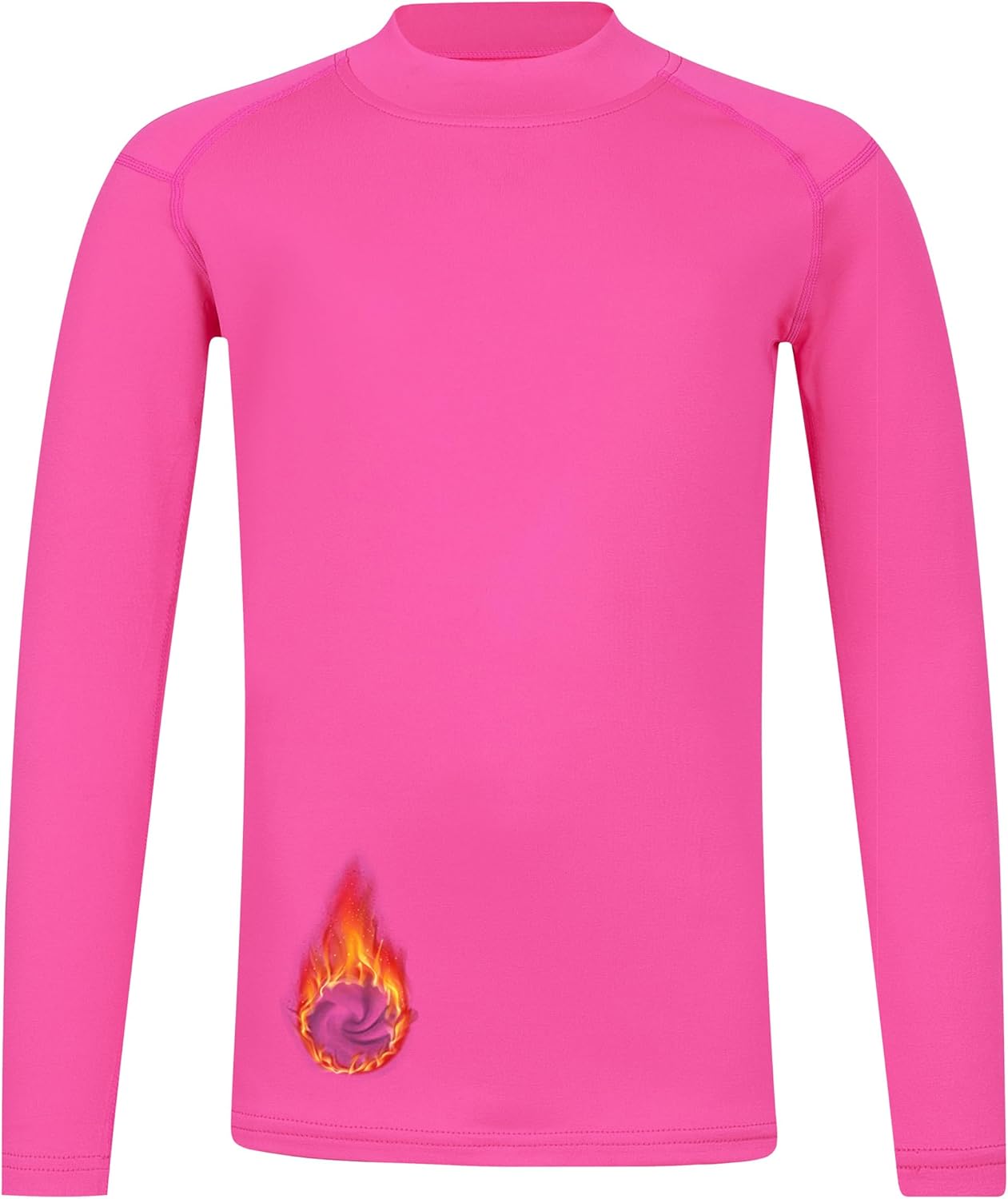 Youth Boys & Girls Thermal Compression Shirt Long Sleeve, Athletic Fleece Base Layer Undershirt Football Baseball