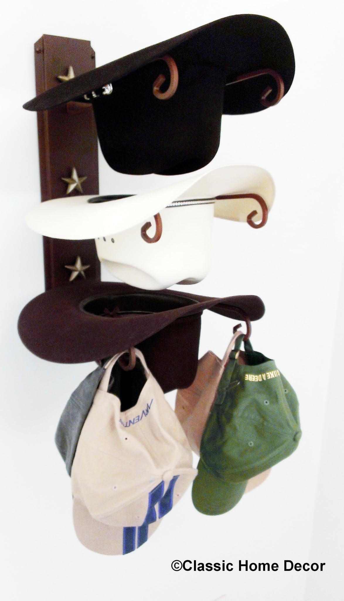 Mark Christopher Collection American Made Cowboy Hat Holder Rust with Gold Stars