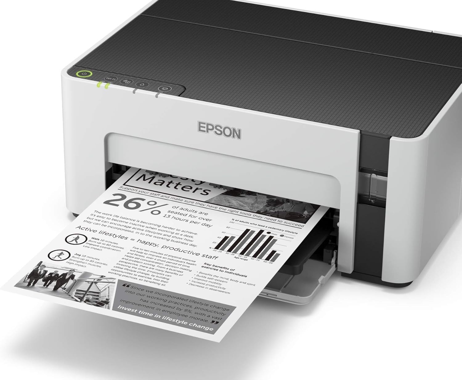 Pro | EPSON EcoTank M1120 A4 Monochrome printer, WiFi connecte... - view 1