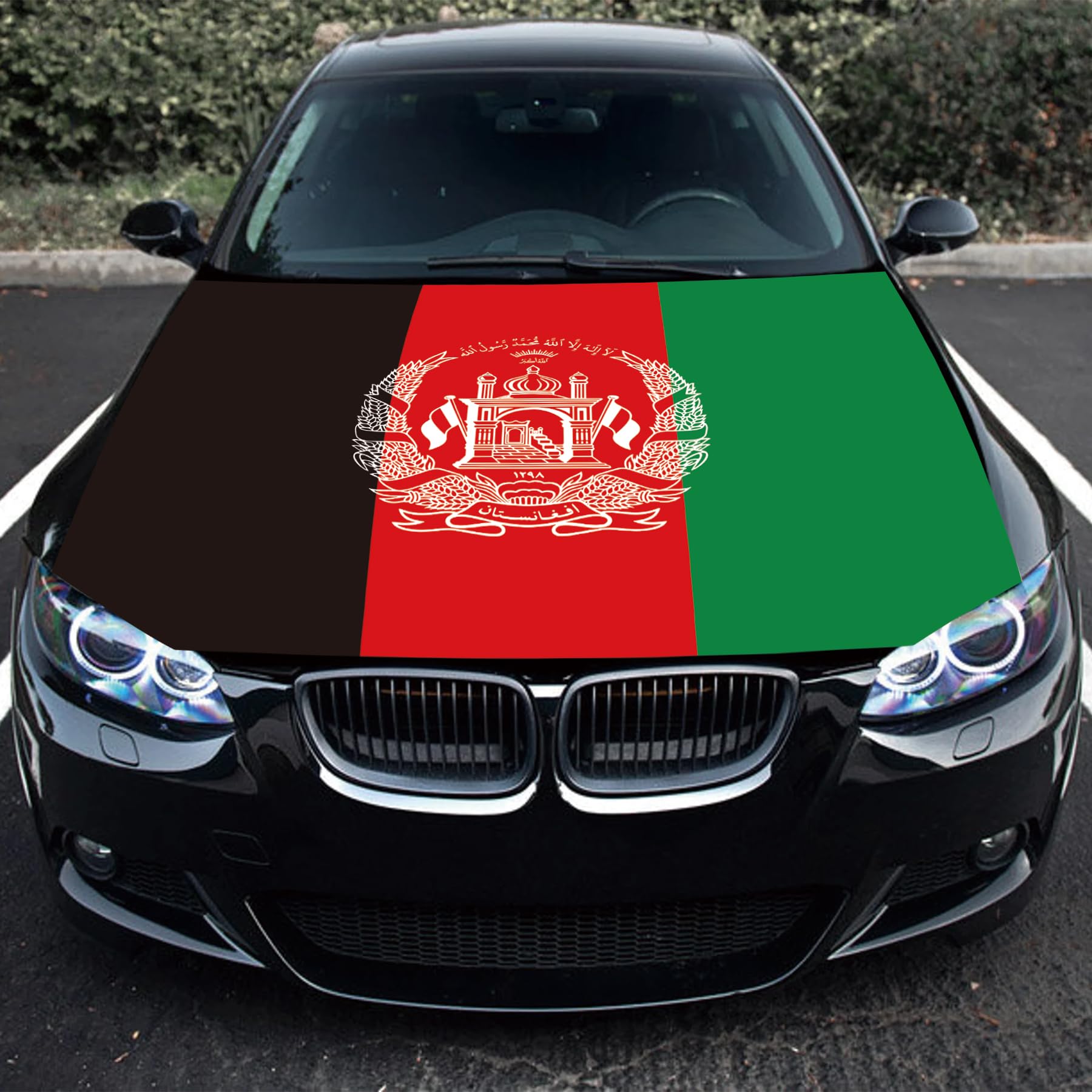 Afghanistan Afghan Flag Car Hood Cover 3.5X5Ft