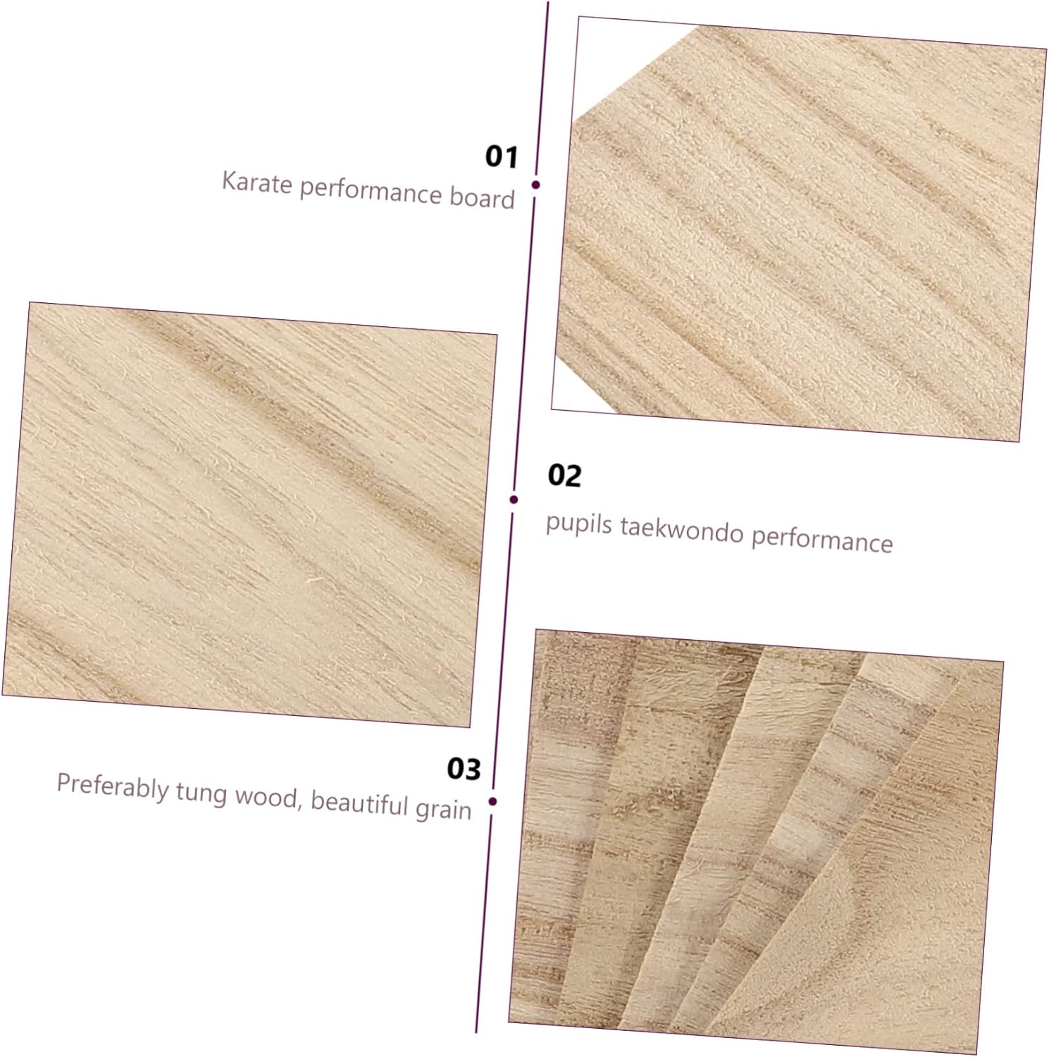 POPETPOP 10Pcs Taekwondo Breaking Boards for Adults Durable Martial Arts Training Planks Professional Karate Accessory for Indoor Sports Performances