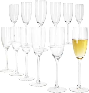 MamboCat 12er Set Grande Royal Sektgläser I 120ml, Höhe 22cm I modernes klares Sektglas mit Fuß I Sektflöte für Prosecco, Champagner & Co I transparente Gläser für Hochzeit, Partys & Co