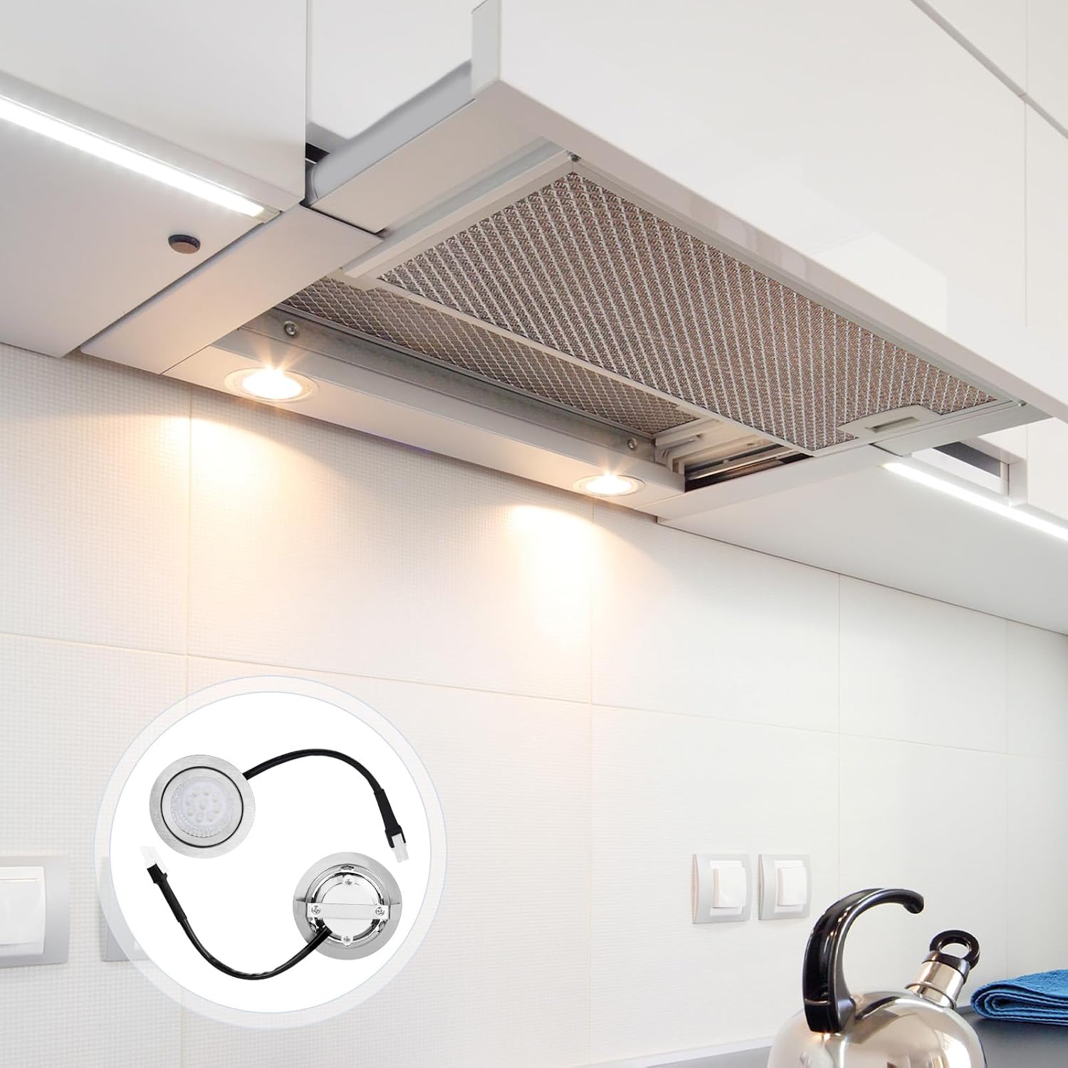 Gosknor 2pcs EL Male Plug Range Hood Light Bulbs Recessed