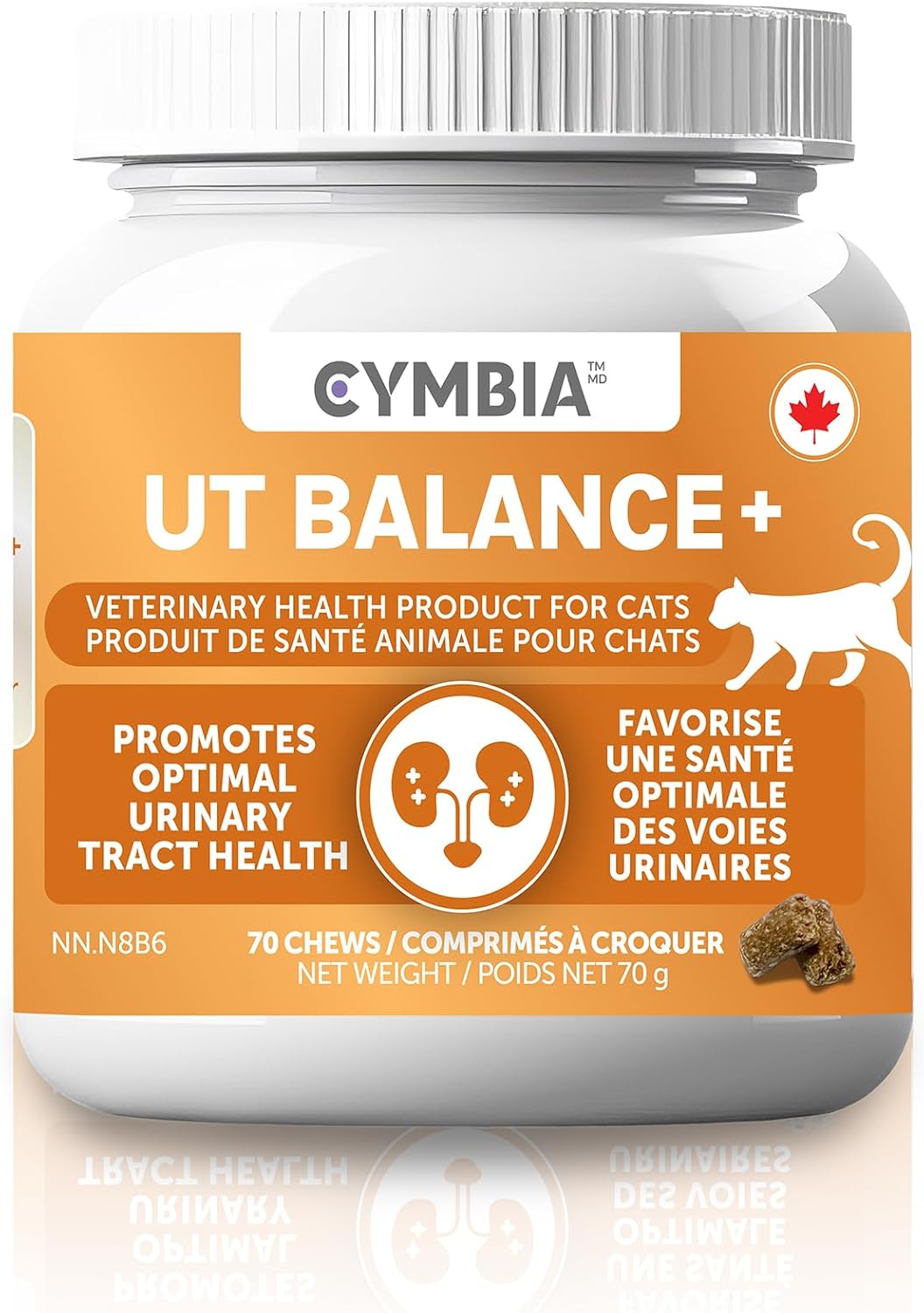 UT Balance+ Urinary Cat Supplement | Cranberry, Probiotics & Chicken Protein | Prevents UTIs, Supports Muscle Health & Promotes Wellness -70 Days Supply. Veterinary Health Product: NN.N8B6.