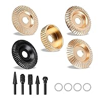 Vista 1 de Juego de 10 discos de molienda de madera para amoladora angular Ruedas de moldeo de madera de 4 o 4 1/2 pulgadas para amoladoras de tocones, eje