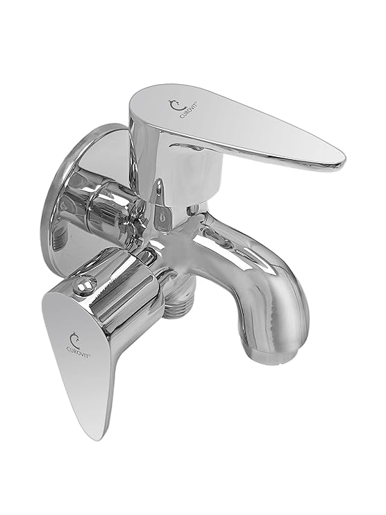 CUROVIT Vignette Smart Brass BIB Cock 2 in 1 TAP with Wall Flange for Bathroom