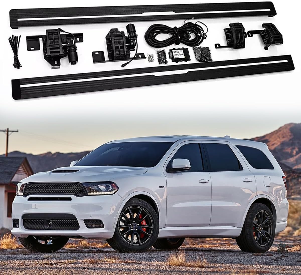 Deployable Power Electric Running Board Side Step Pedal Nerf Bar Aluminium Fits for Dodge Durango 2018 2019 2020 2021 2022 2023 2024 2025