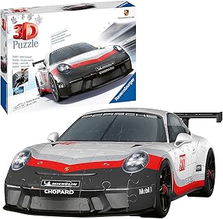 Ravensburger 3D Puzzle 11147 - Porsche 911 GT3 Cup, 3D Puzzle für Kinder und Erwachsene mit 136 Teilen, Modellauto, Modell...