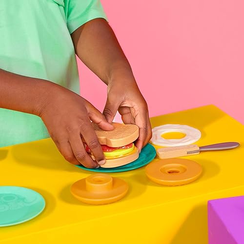 Miniatura 5 de B. toys Mini Chef - Juego de tostadora - Juego de desayuno de simulación - Juego de brunch de 14 piezas - Pop - Tostadas y sonidos - Más de 3 años