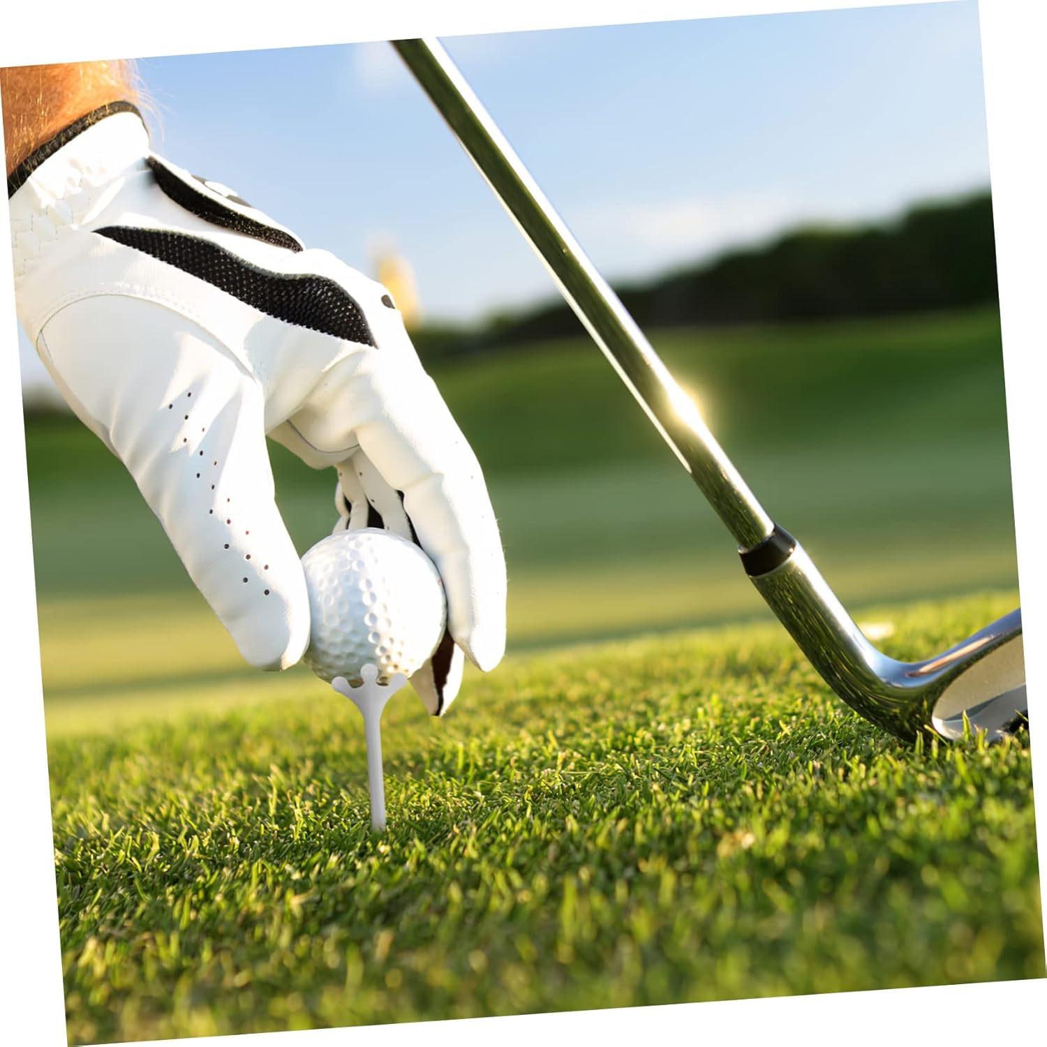 48pcs Unbreakable Plastic Golf Tees Golf Nails Training Stands Bulk for Men Accessories Random Color