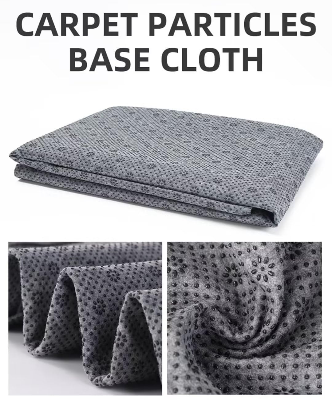 Tissu de support final pour tapis, tissu de support antidérapant pour tapis à touffeter, tissu textile mixte en coton et polyester, tissu à touffeter/tissu de tapis, tissu à tricoter gris blanc, tiss