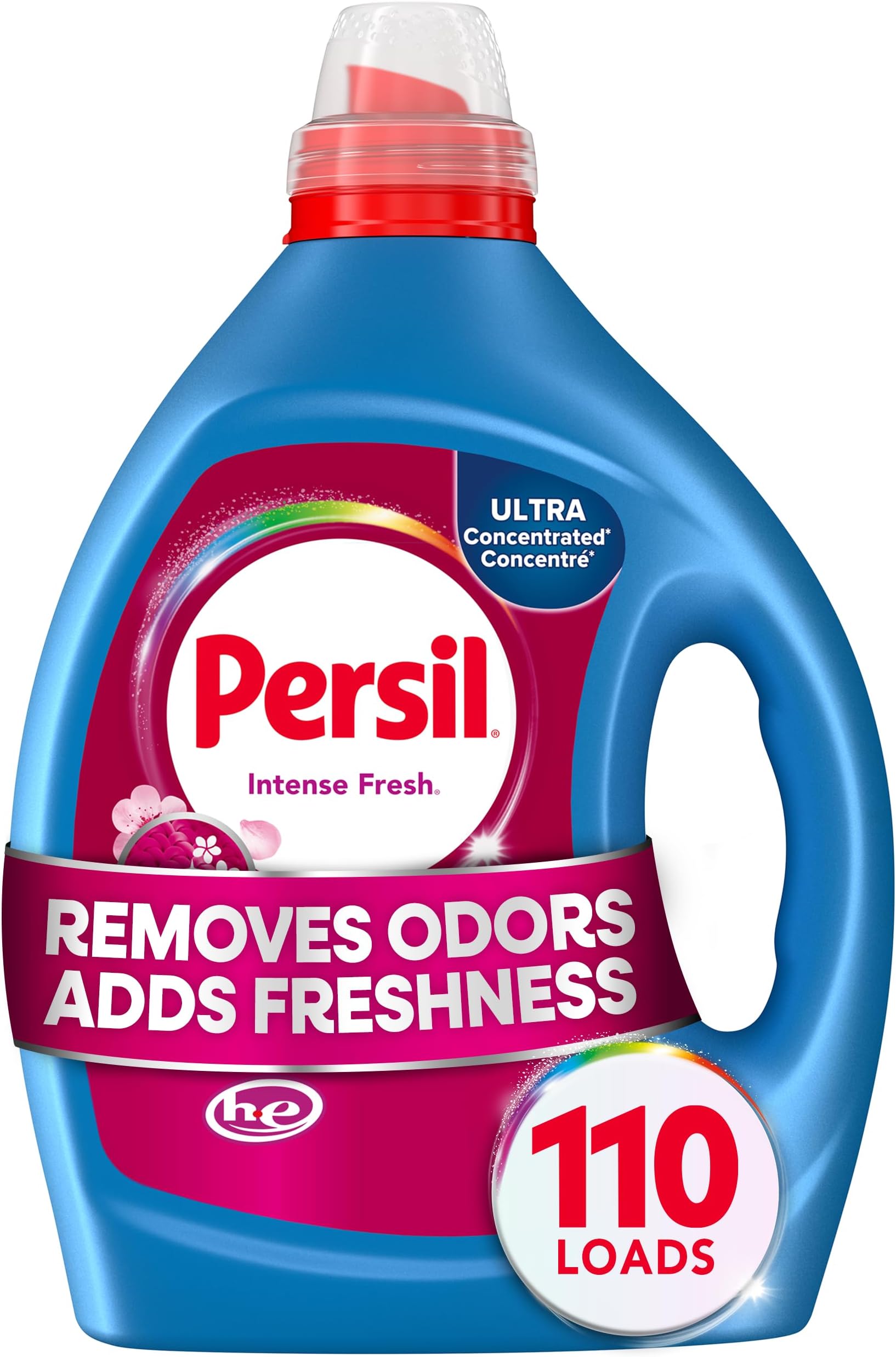 Intense Fresh Everyday Clean, Liquid Laundry Detergent, High Efficiency (HE), Deep Stain Removal, 2X Concentrated, 82.5 fl oz, 110 Loads