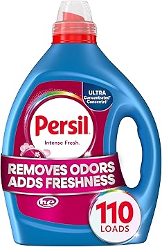 Persil Intense Fresh Everyday Clean Laundry Detergent Liquid, 82.5 Fl Oz, 110 Loads, Ultra Concentrated Laundry Soap, Deep Cleaning & Lasting Freshness, All Water Temperatures, HE Safe