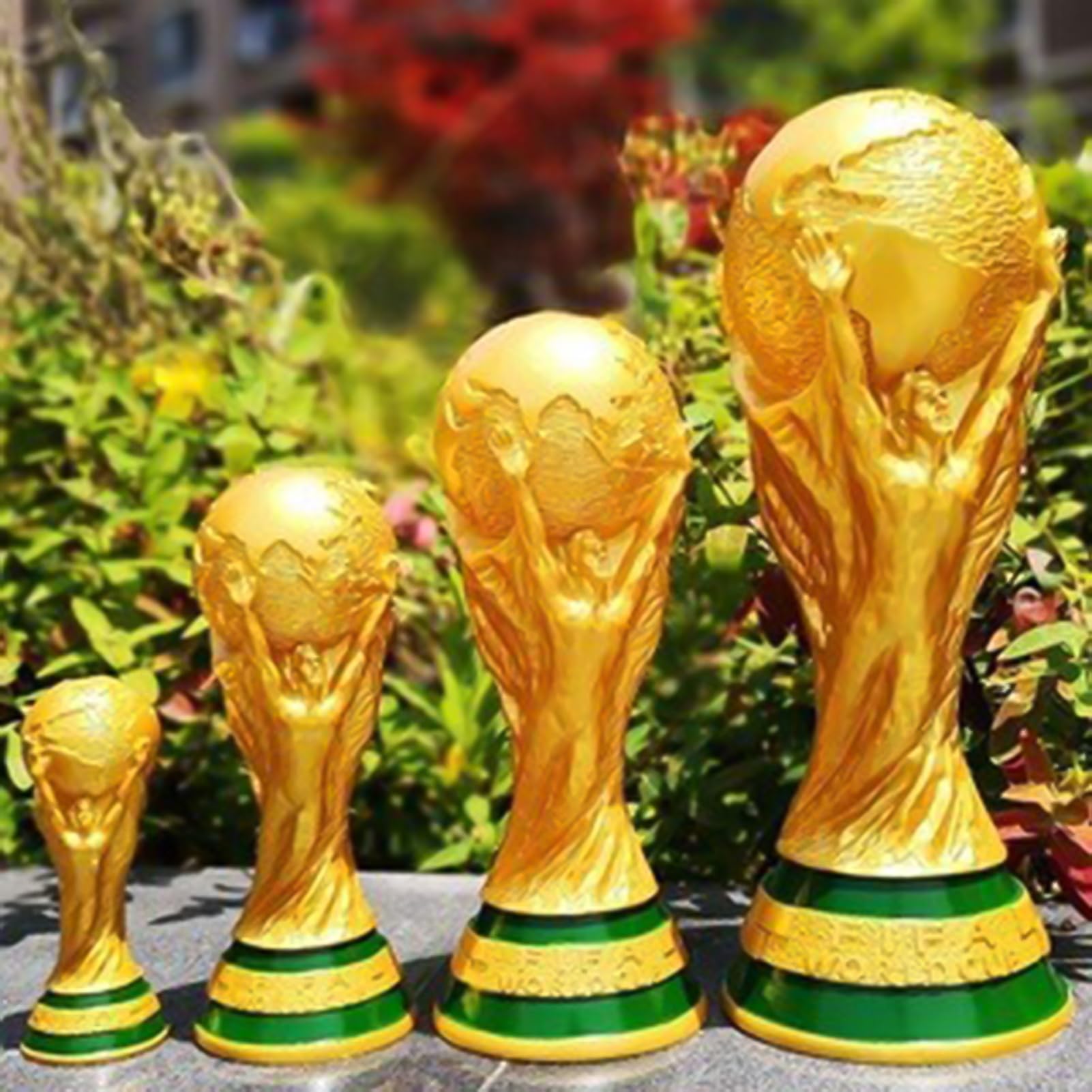 SpirWoRchlan Réplica Trofeo Copa del Mundo de Fútbol, Copa de Campeón de Resina para Aficionados, Recuerdo de Fútbol, Regalo Decorativo para Oficina, Bar, Fiesta